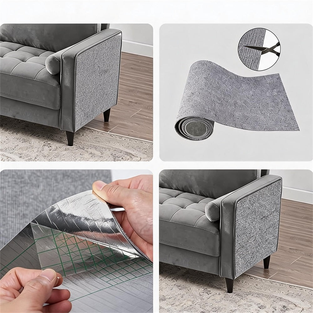 MEMFLOW Mata do drapania dla kota samoprzylepna 100×40 cm, 2 szt. – jasny szary