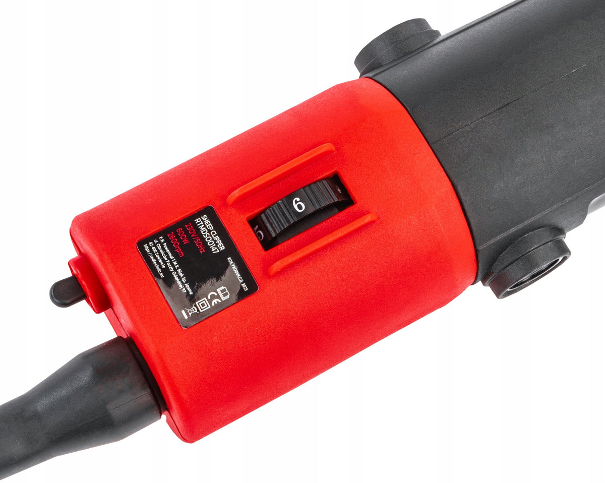 Red Technic Maszynka do strzyżenia owiec i bydła 600 W, ostrze 78 mm, przewód 5 m – z walizką