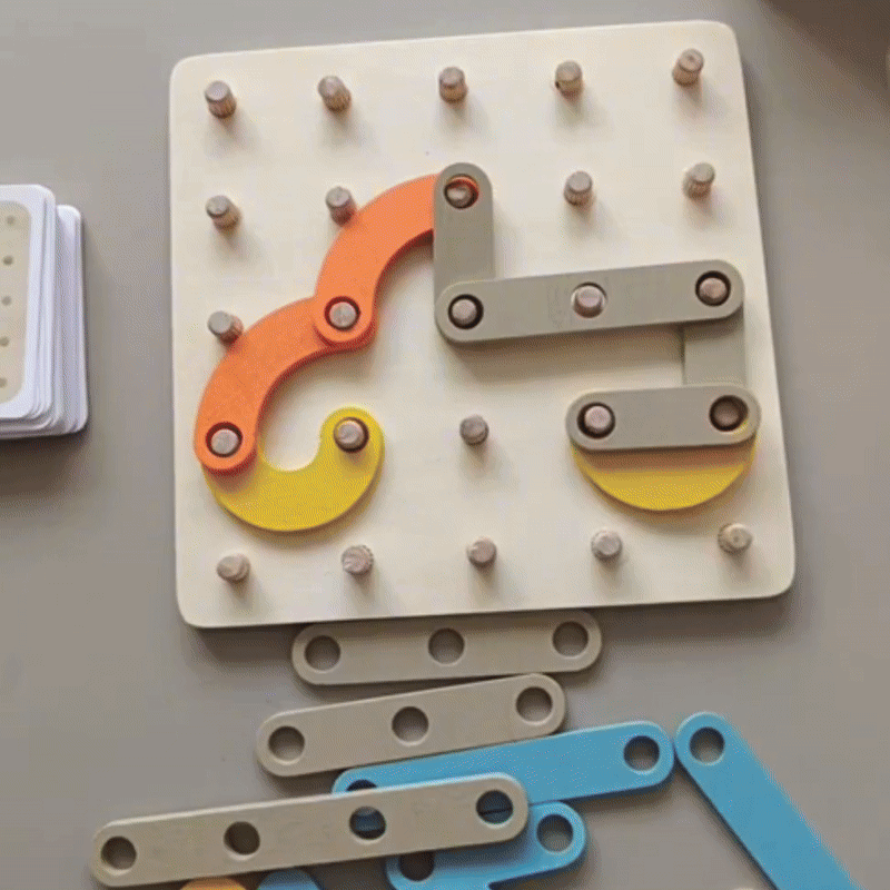 Plansza Kreatywna: Drewniane Puzzle Montessori