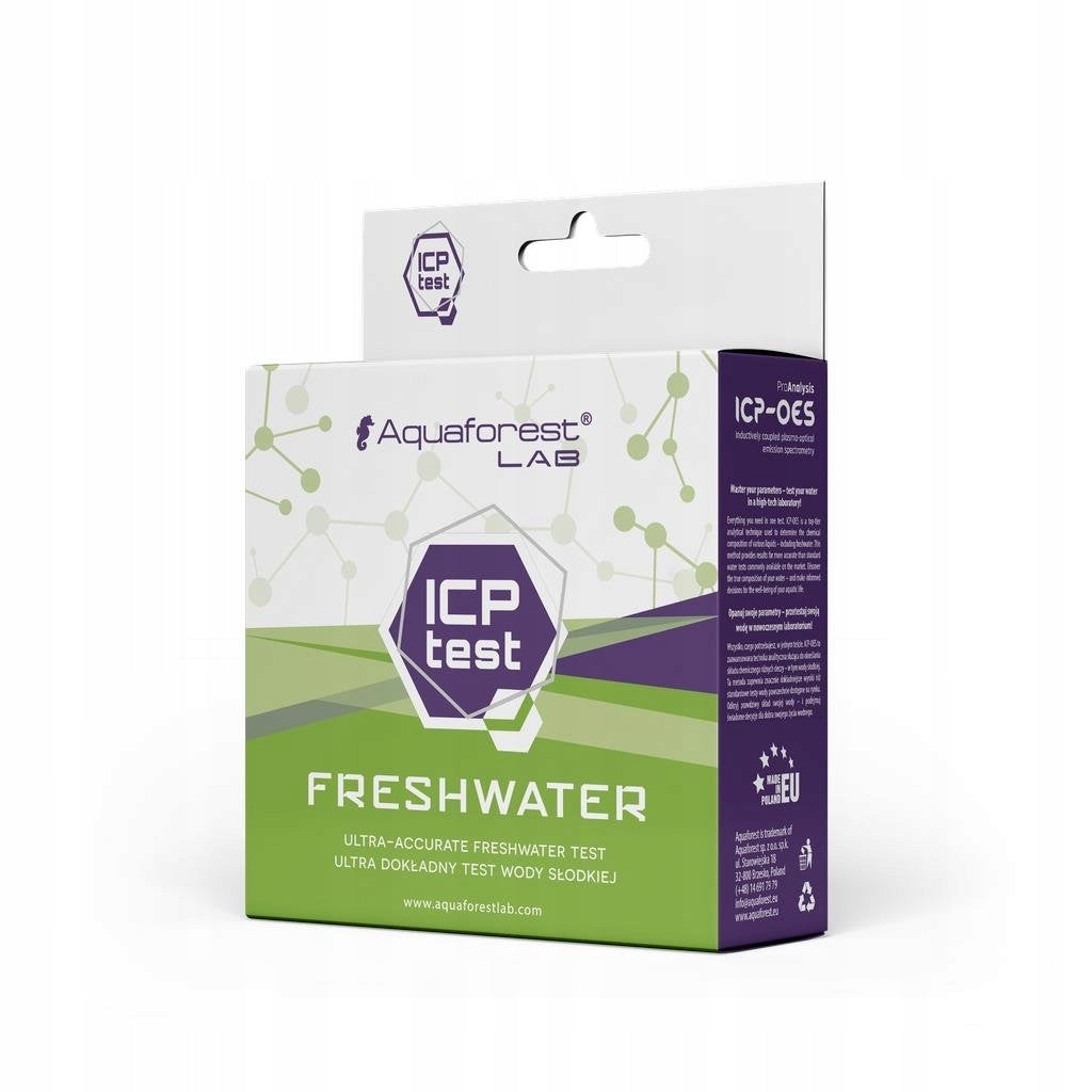 Aquaforest test ICP Freshwater – laboratoryjna analiza wody do akwarium słodkowodnego