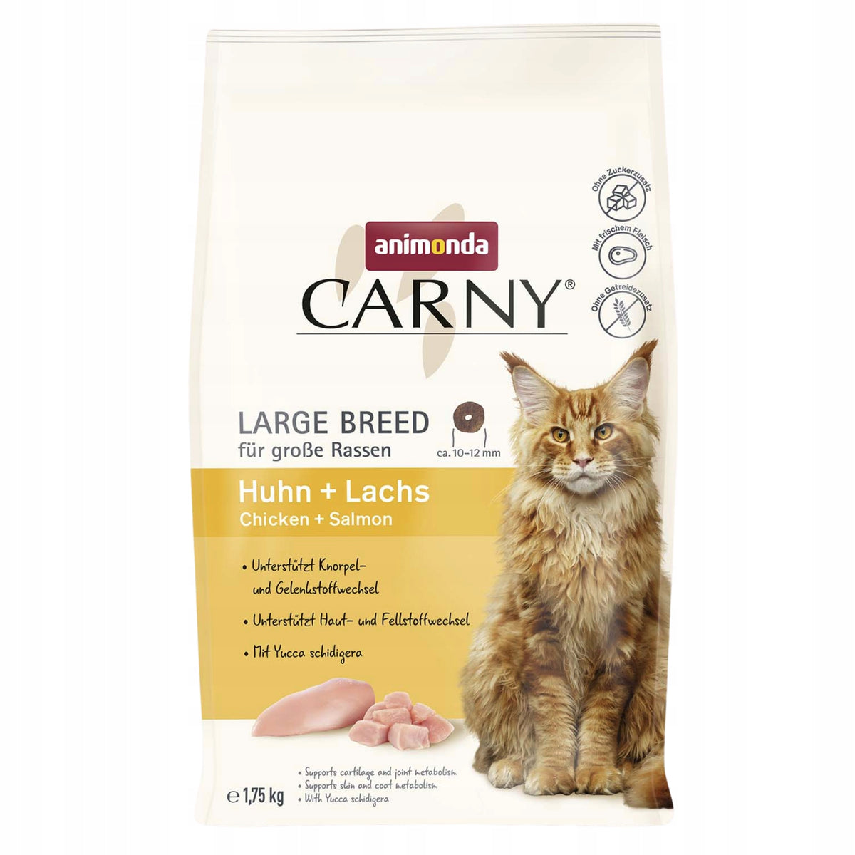 Animonda Carny Adult Large Breed sucha karma dla kota 1,75 kg, bezzbożowa – kurczak i łosoś