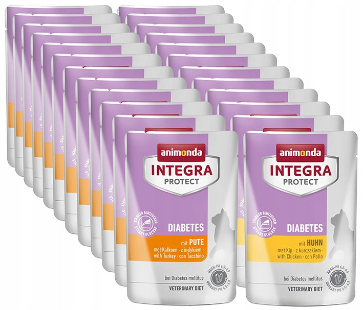 Animonda Integra Protect Diabetes mokra karma dla kota z cukrzycą 24x85 g – mix smaków