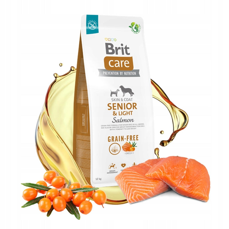 BRIT Care bezzbożowa karma dla psa seniora 12 kg – łosoś z ziemniakami, light