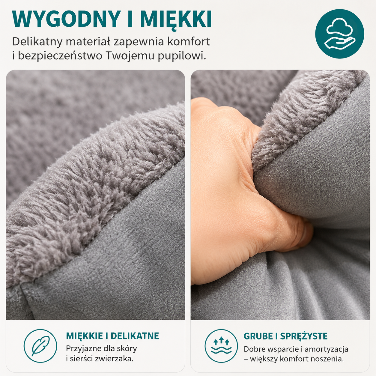 Legowisko pluszowe miękkie dla kota ciepłe i wygodne kolorowe S M L