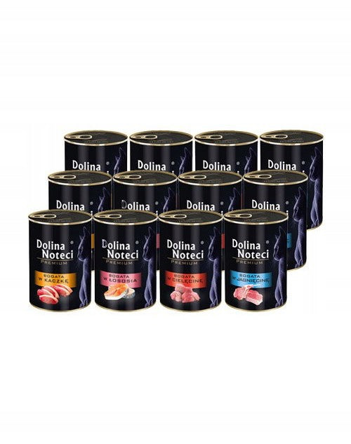 Dolina Noteci Premium mokra karma dla kota 12 x 400 g bezzbożowa – mix smaków