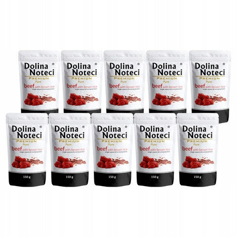Dolina Noteci Premium Pure mokra karma dla psa alergika z wołowiną – saszetki 10 x 150 g