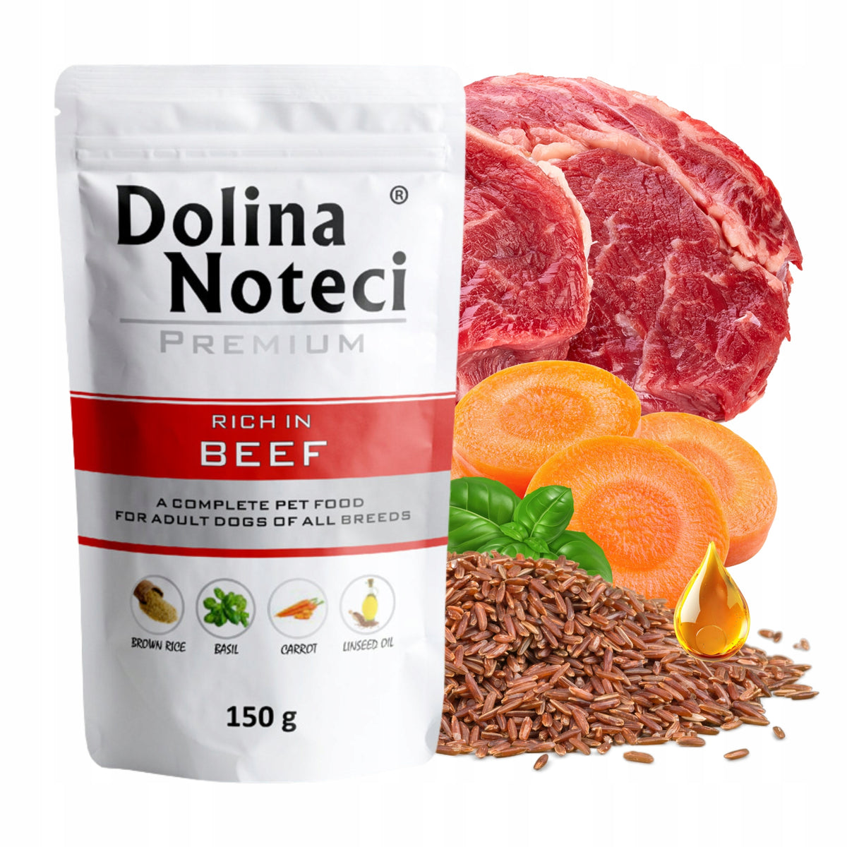 Dolina Noteci mokra karma dla psa w saszetkach 30 x 150 g – mix smaków, bezglutenowa