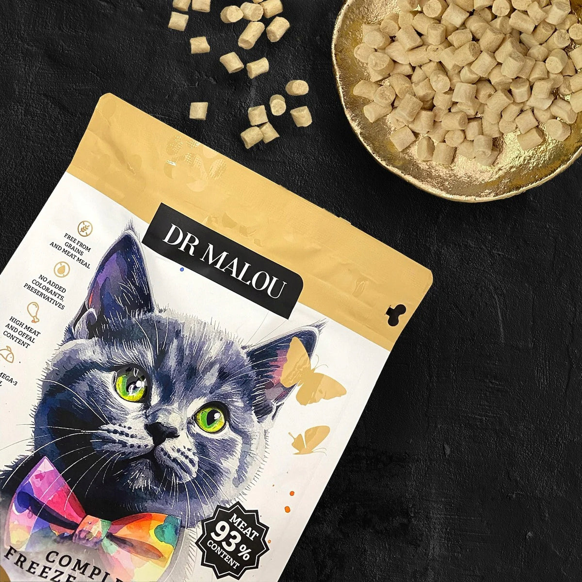 DrMalou Kitten karma liofilizowana dla kociąt 500 g – kurczak z kozim mlekiem, bezzbożowa