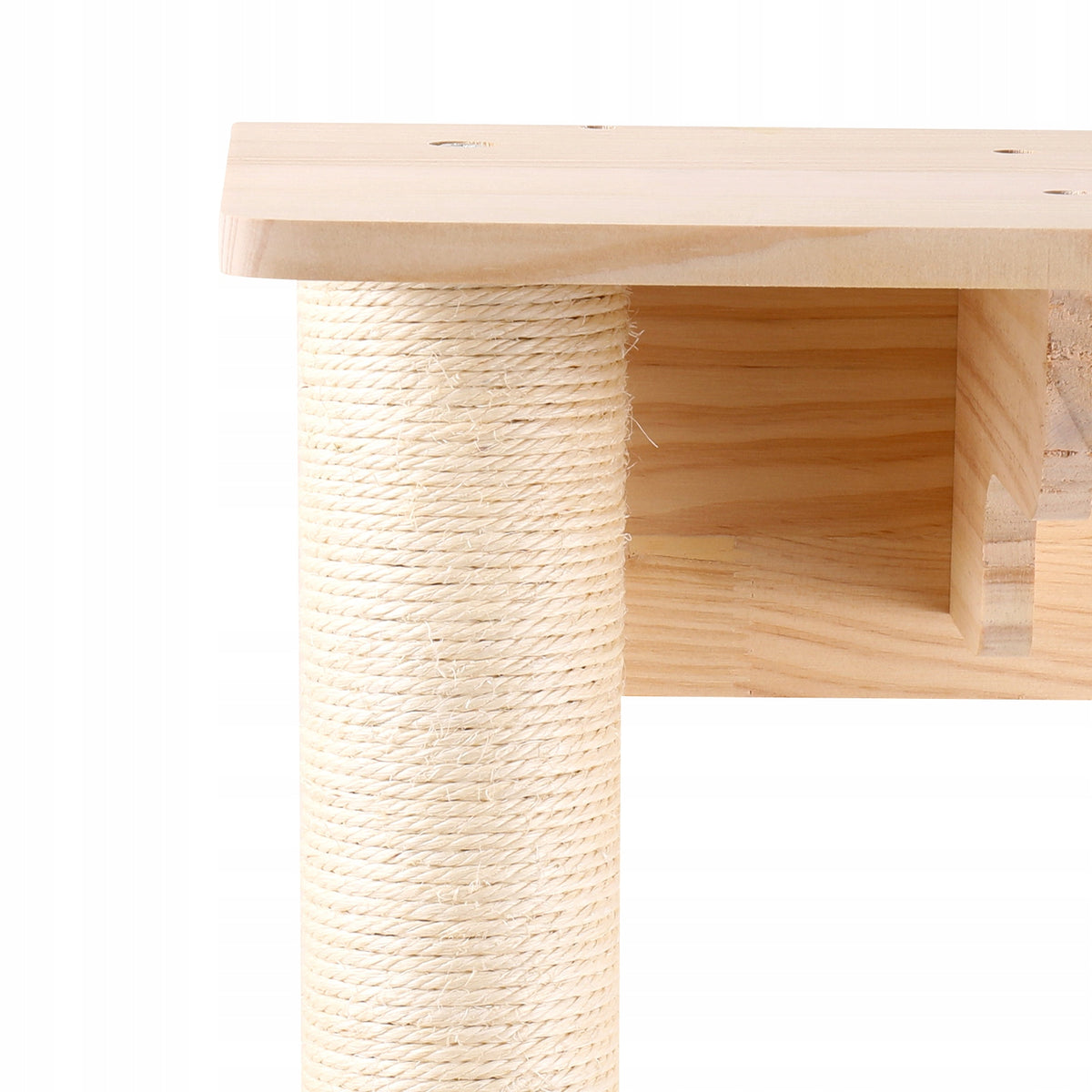 Vevor Półki ścienne dla kota 7 elementów, drewno sosnowe, nośność 18,14 kg – brązowe