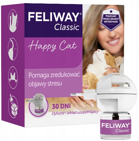 Feliway Classic dyfuzor z wkładem 48 ml – feromony uspokajające dla kota, komplet