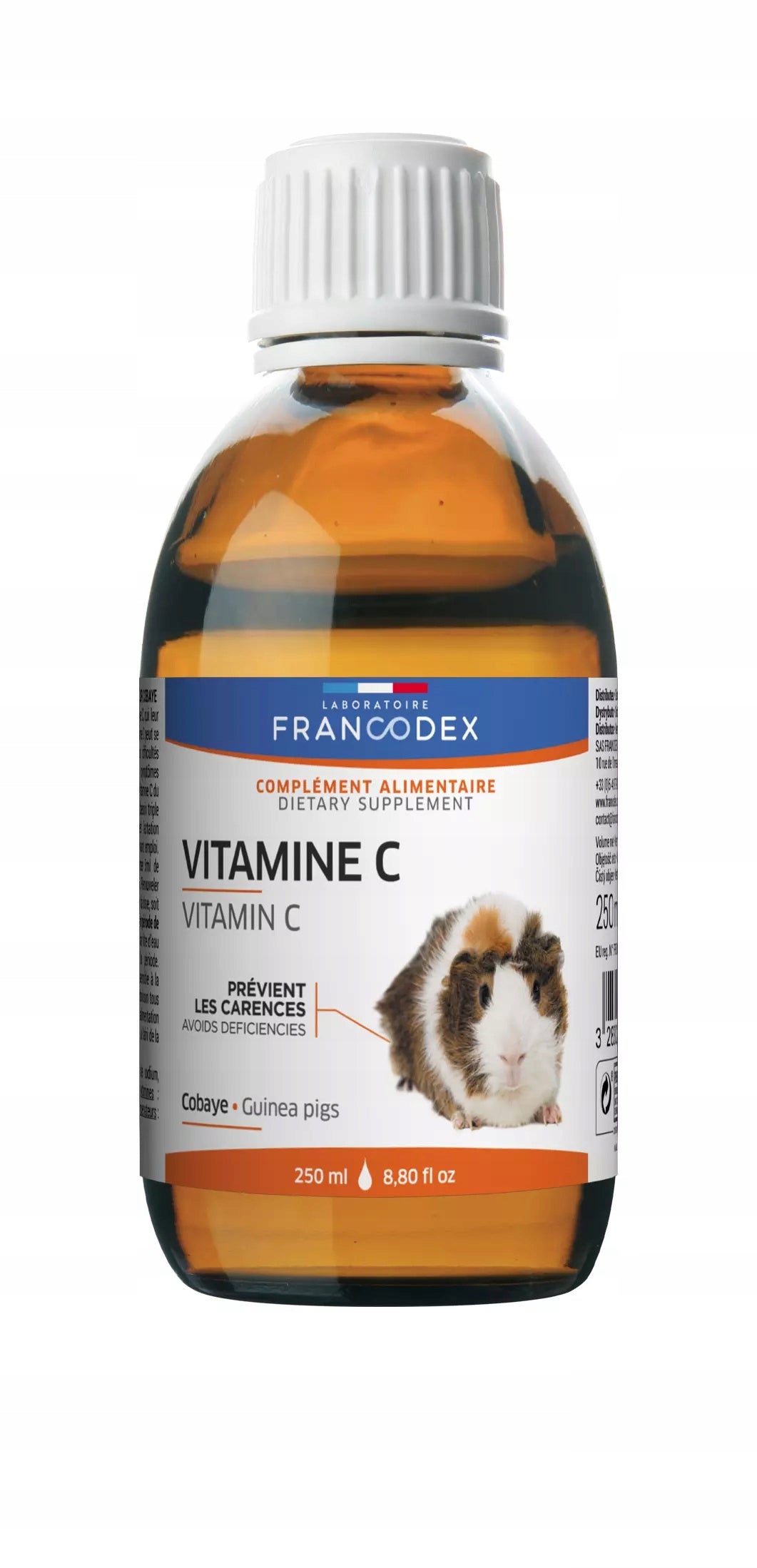 Francodex Witamina C dla świnek morskich w kroplach 250 ml – profilaktyka i kondycja