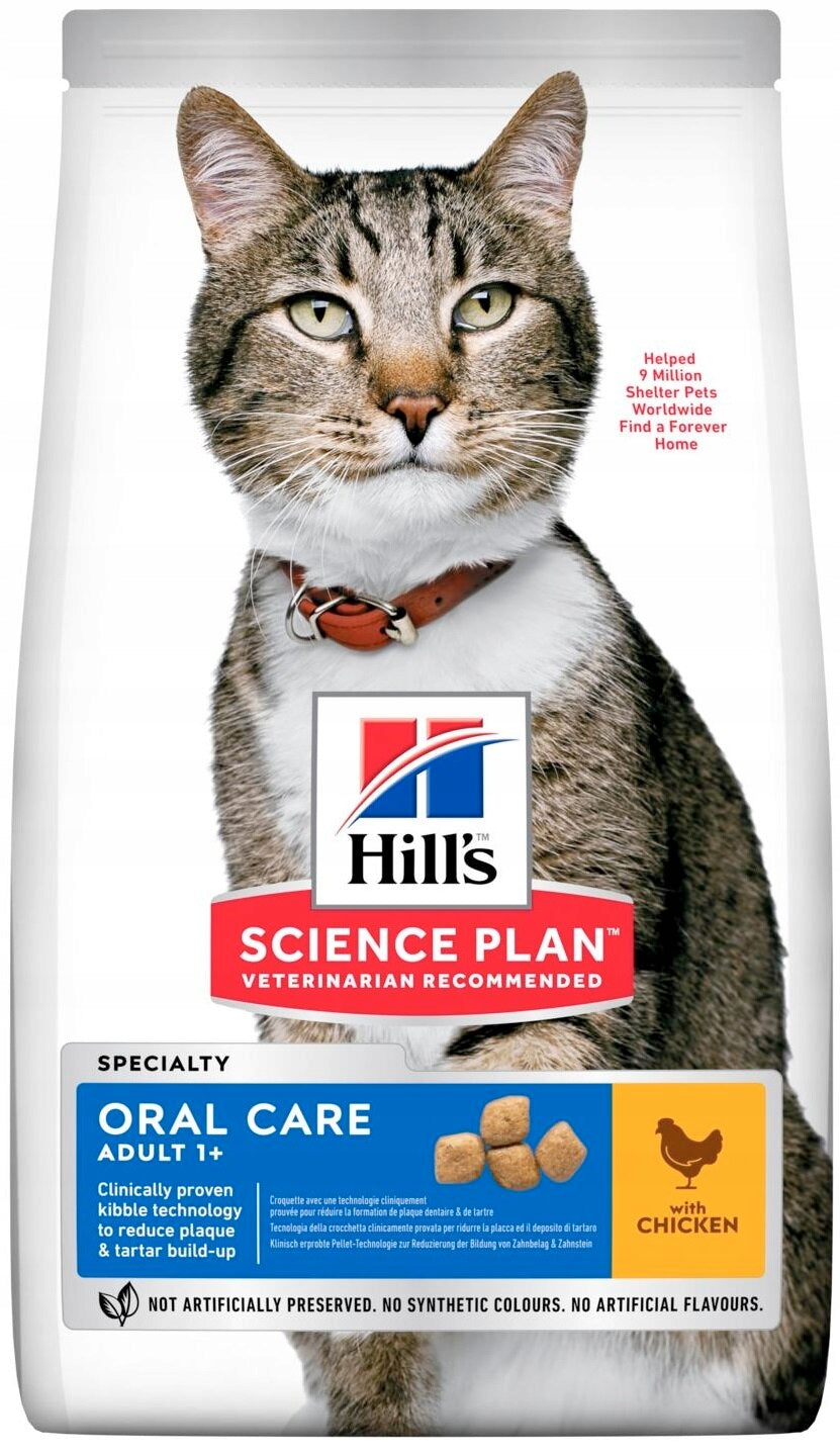 Hill's Science Plan Oral Care sucha karma dla kota dorosłego 1,5 kg – kurczak