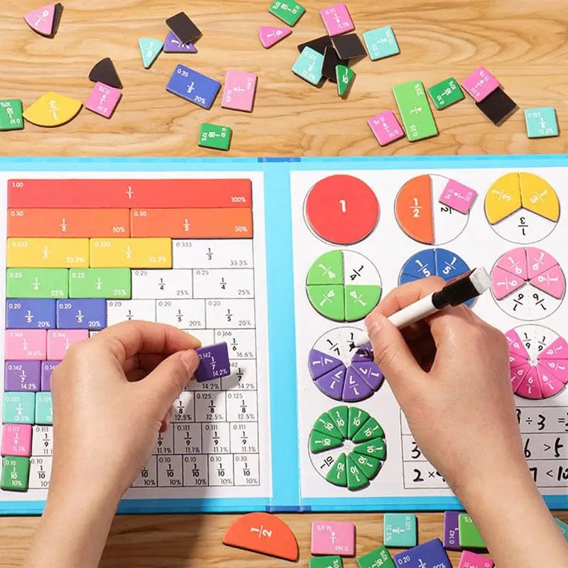 Magnetyczne puzzle ułamkowe Montessori