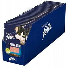 Felix Fantastic mokra karma dla kota z łososiem w galaretce 26 x 85 g – saszetki