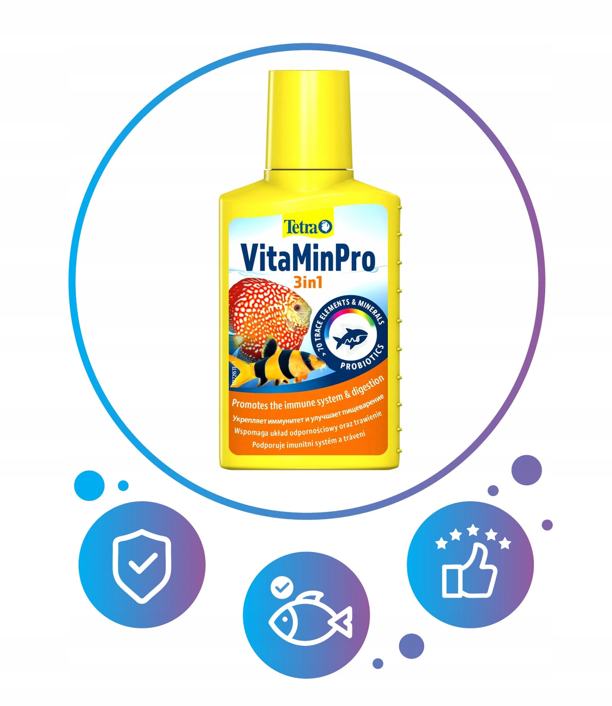 Tetra VitaMinPro 3in1 witaminy i probiotyki do akwarium 100 ml – minerały, płyn