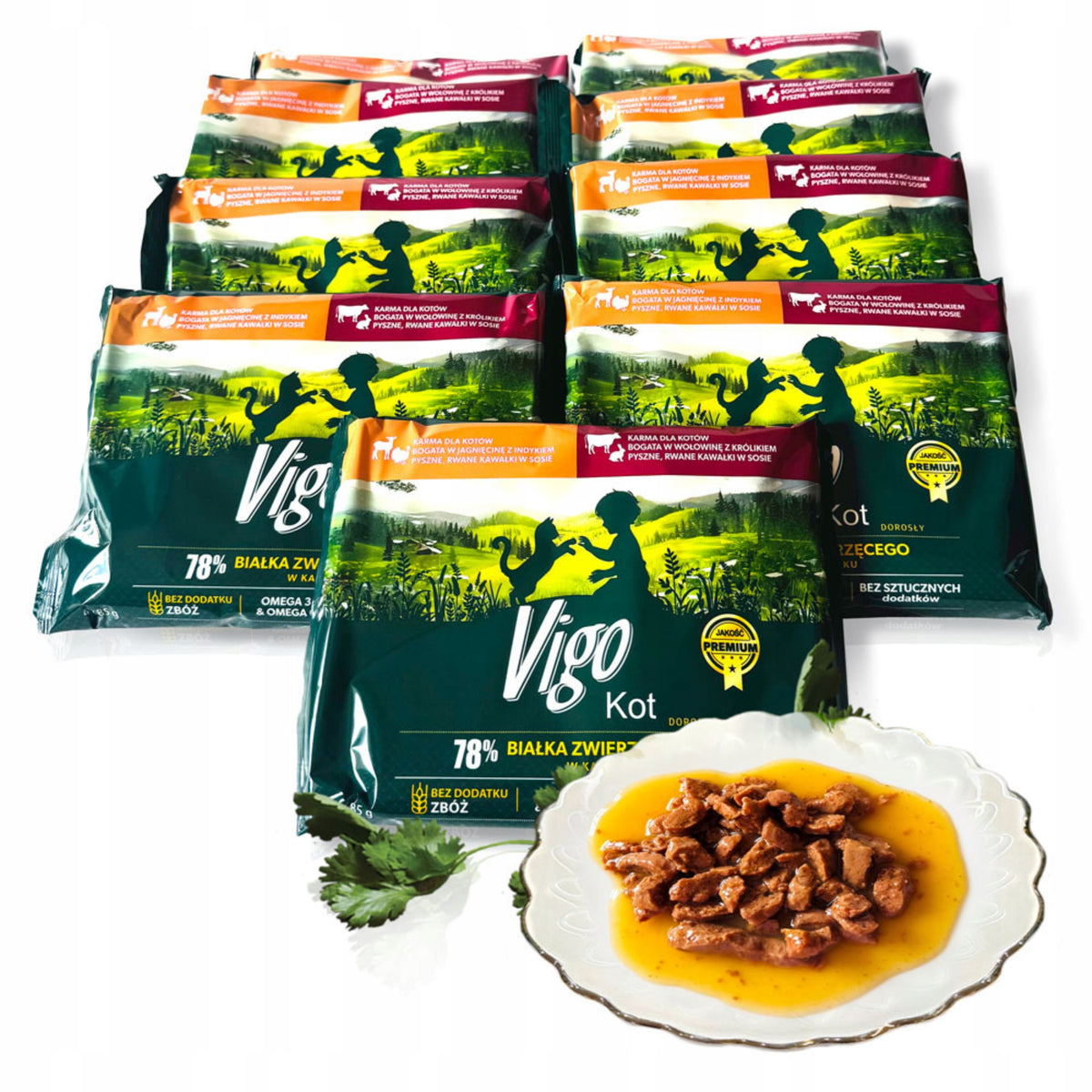 Vigo Karma mokra dla kota w saszetkach 36x85 g, bezzbożowa, w sosie – mix smaków