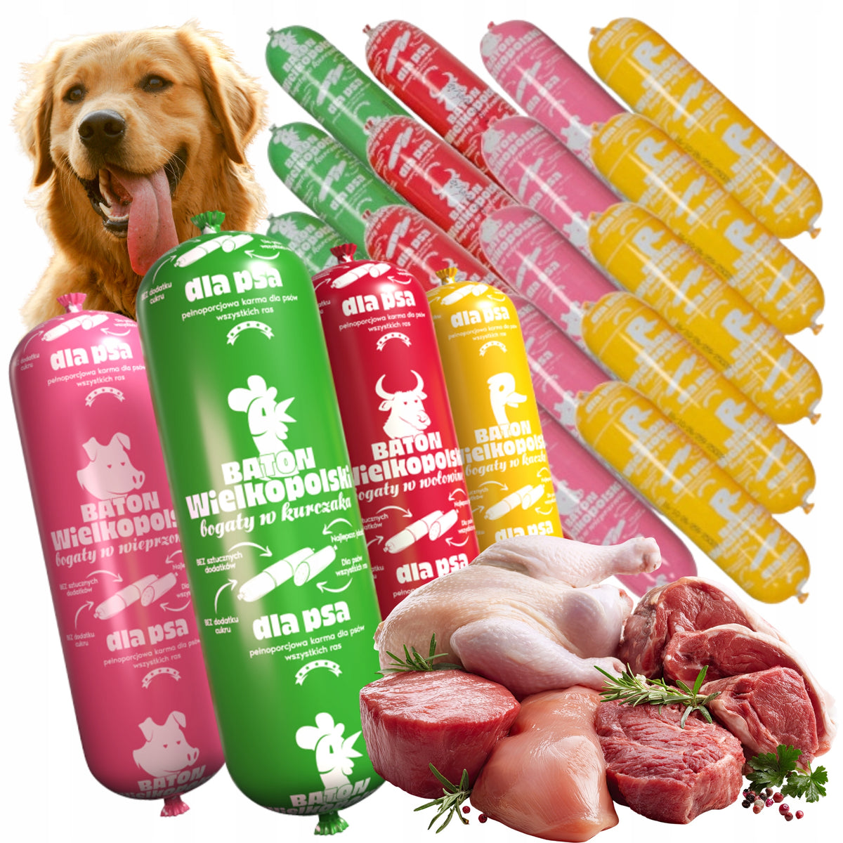 Mokra karma dla psa w batonie 30 szt. po 900 g – mix smaków dla dorosłych psów, 27 kg