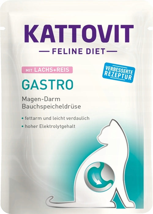 Kattovit Gastro karma weterynaryjna dla kota na żołądek i jelita 12 x 85 g – mix smaków