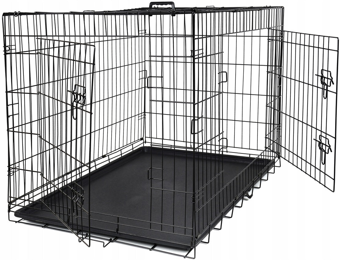 Funfit Home&Office Klatka kennelowa dla psa 107x70x77,5 cm stalowa, składana – rasy olbrzymie
