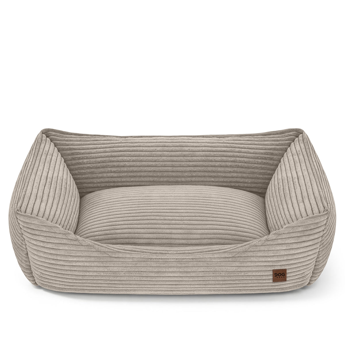Legowisko dla psa sofa 70 x 50 cm z poduszkami, owalne, poliester – beżowe