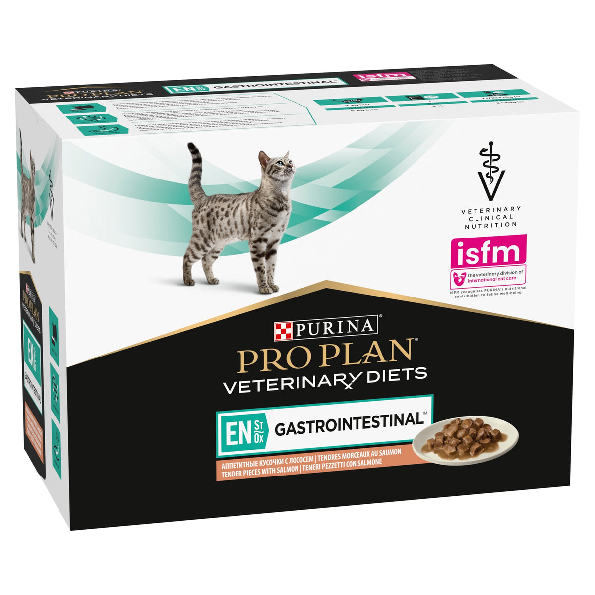 PRO PLAN EN Gastrointestinal mokra karma dla kota z łososiem 10x85 g – saszetki