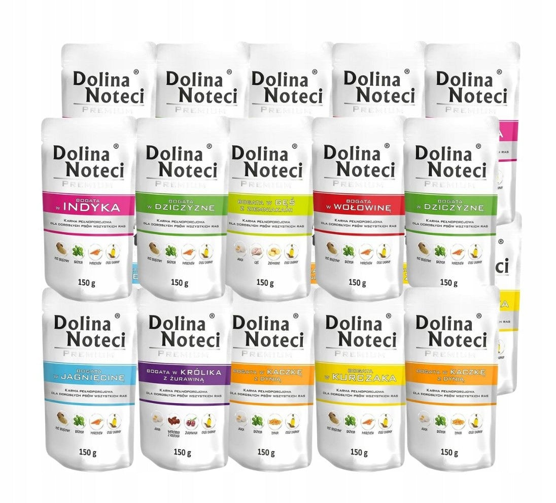 Dolina Noteci Premium mokra karma dla psa 20 x 150 g bezzbożowa – mix smaków bez ryb
