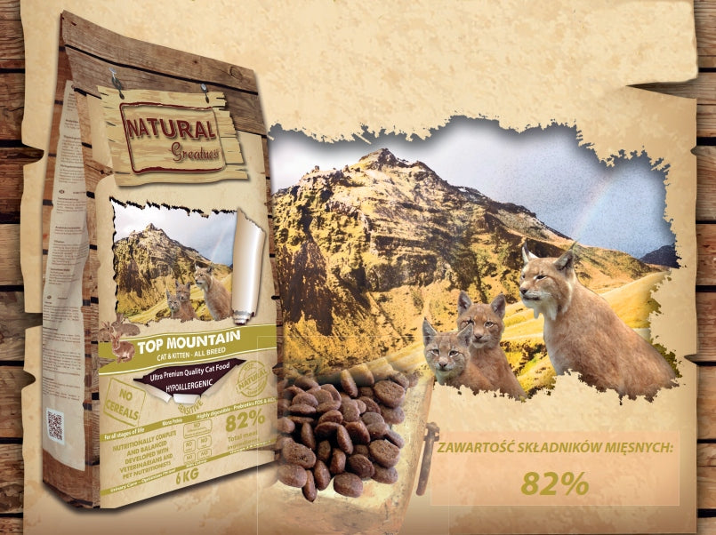 Natural Greatness Top Mountain Rabbit sucha karma dla kota 2 kg – monobiałkowa, królik
