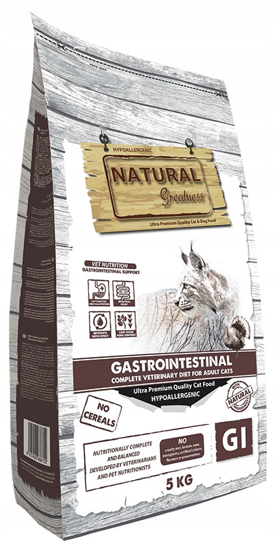 Natural Greatness Gastrointestinal sucha karma weterynaryjna dla kota 5 kg – indyk