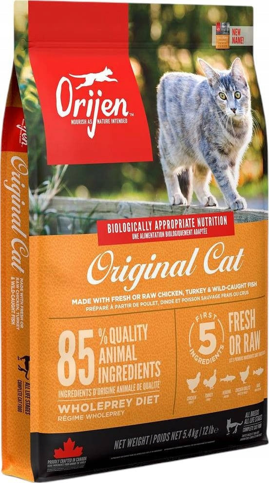 Orijen Original Cat sucha karma dla kota 5,4 kg – kurczak, indyk i ryby, dla dorosłych