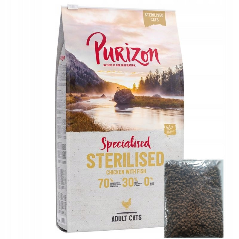 Purizon sucha karma dla kota z rybą 1 kg bezzbożowa, 44% białka – śledź, koty dorosłe