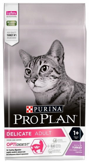 PRO PLAN Delicate sucha karma dla kota 1,5 kg z indykiem i prebiotykiem – adult