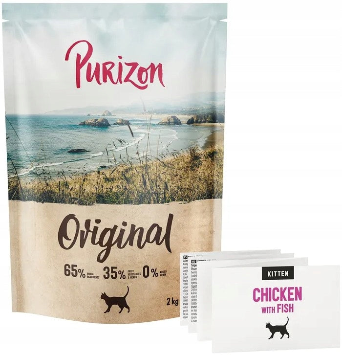 Purizon Kitten sucha karma dla kociąt bez zbóż 2 kg – kurczak z rybą