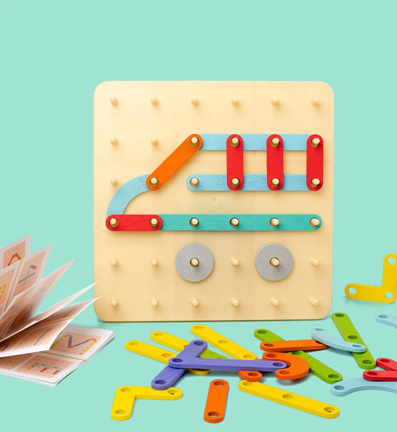 Plansza Kreatywna: Drewniane Puzzle Montessori