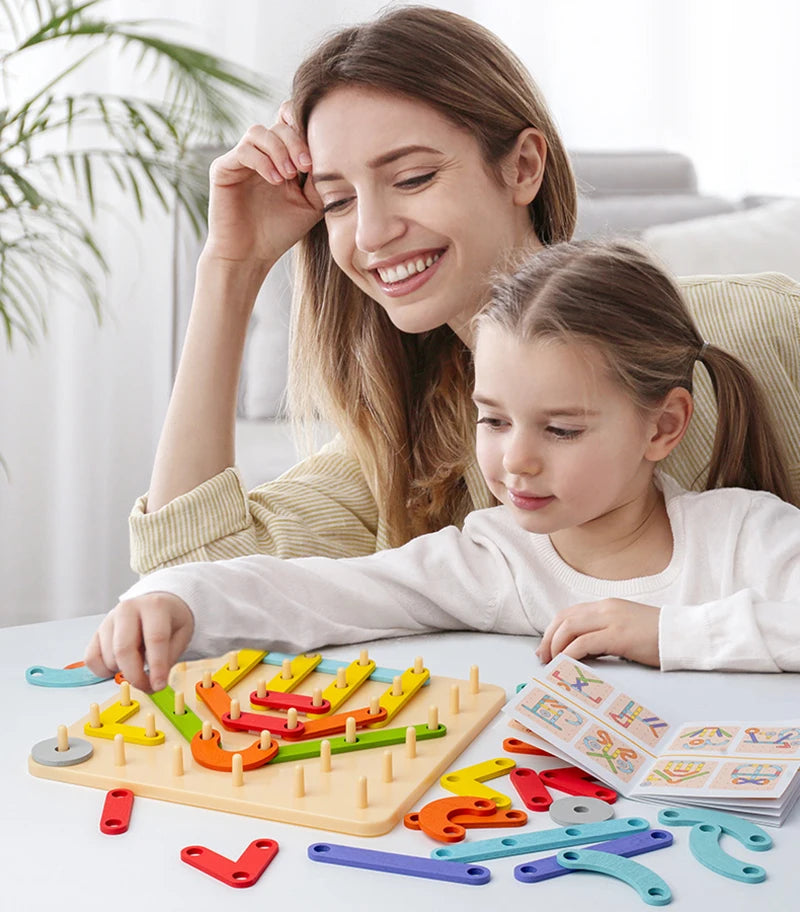 Plansza Kreatywna: Drewniane Puzzle Montessori