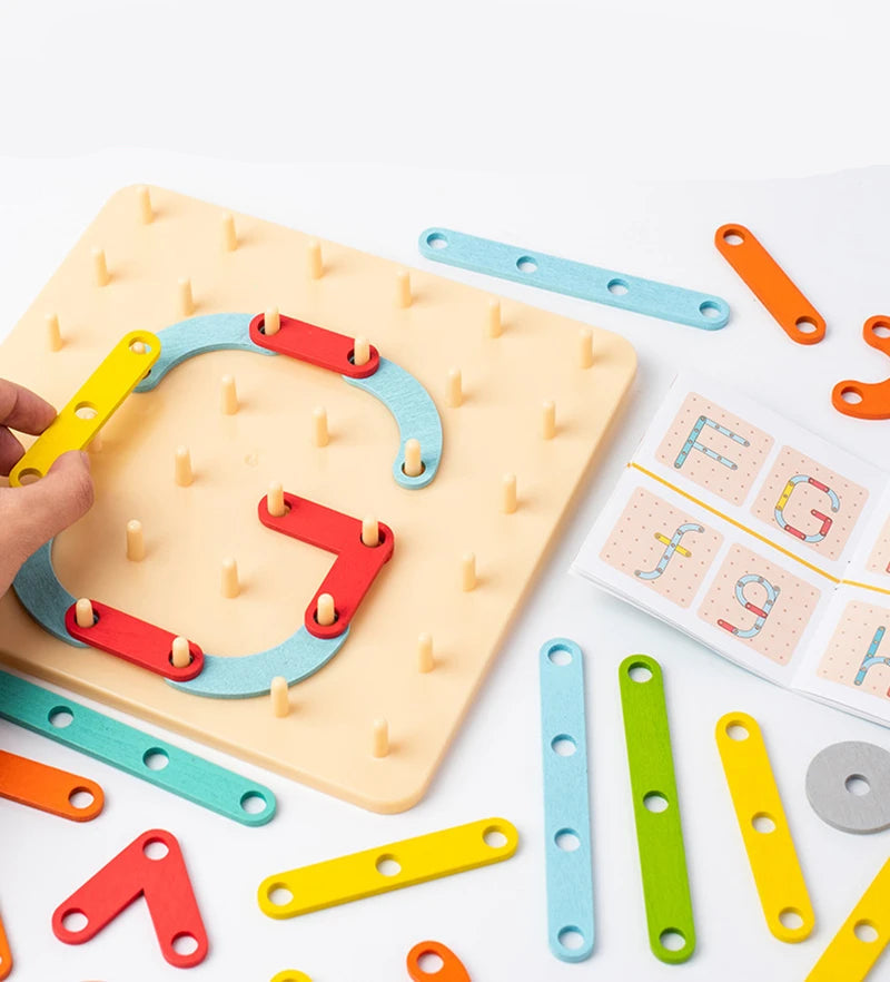Plansza Kreatywna: Drewniane Puzzle Montessori