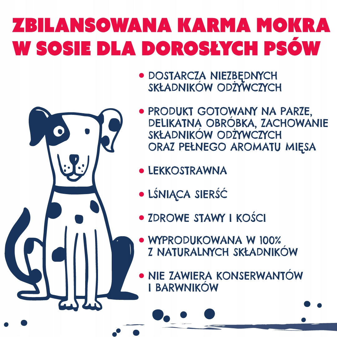 TEO mokra karma dla psa w puszkach 24 x 850 g – bezzbożowa, drób i wołowina