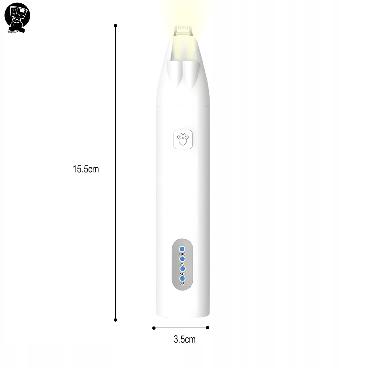 Trymer do łap dla psa i kota 9 mm bezprzewodowy z LED, ładowanie USB-C – 90 min pracy
