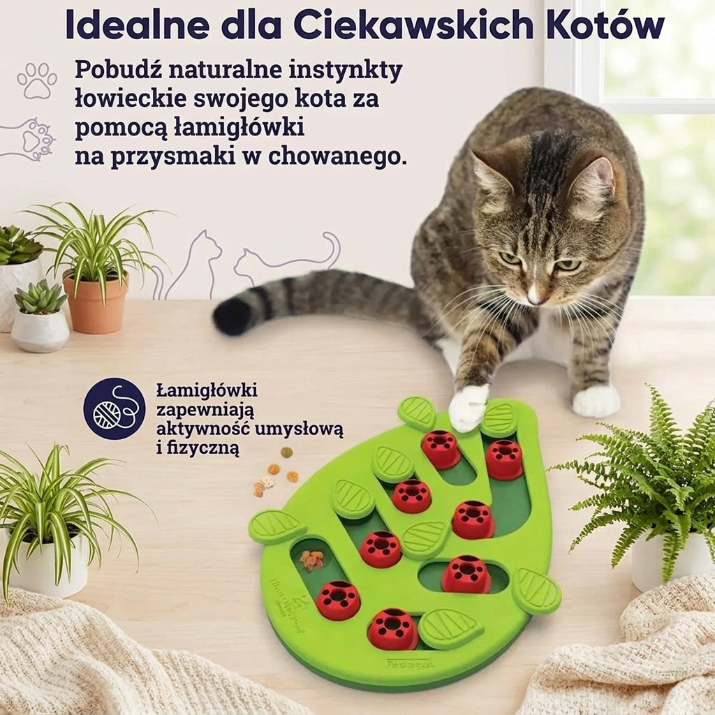 Zabawka puzzle z tworzywa bezpiecznego interaktywna regulowana dla kota