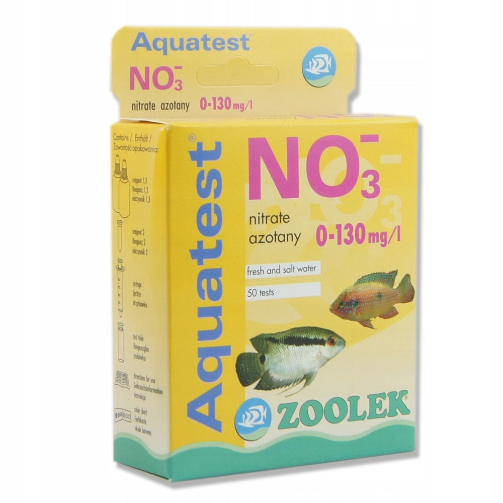 Zoolek test na azotany NO3 do akwarium – kropelkowy, zakres 0-150 mg/l, 50 testów