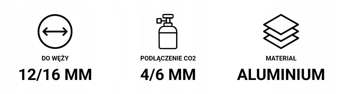 Invital zewnętrzny atomizer CO2 do akwarium 12/16 mm z ceramiczną membraną – Atomizer Pro