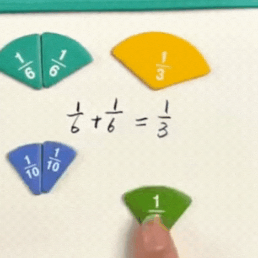 Magnetyczne puzzle ułamkowe Montessori