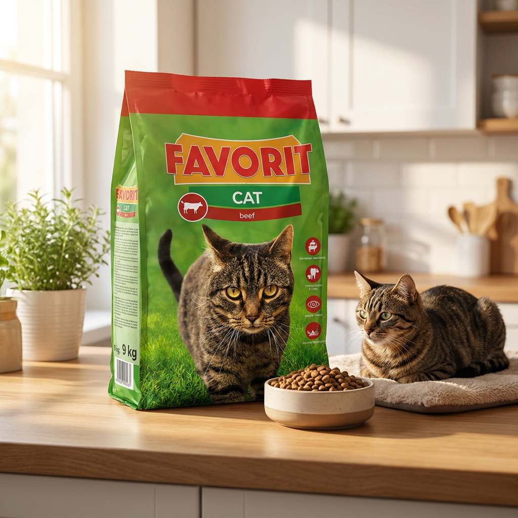 Favorit sucha karma dla kotów dorosłych 9 kg Cat Beef pełnoporcjowa – wołowina