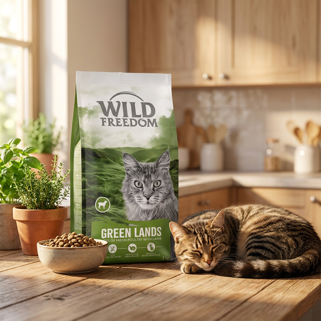 Wild Freedom Green Lands sucha karma dla kota 2 kg bezzbożowa, dla dorosłych – jagnięcina