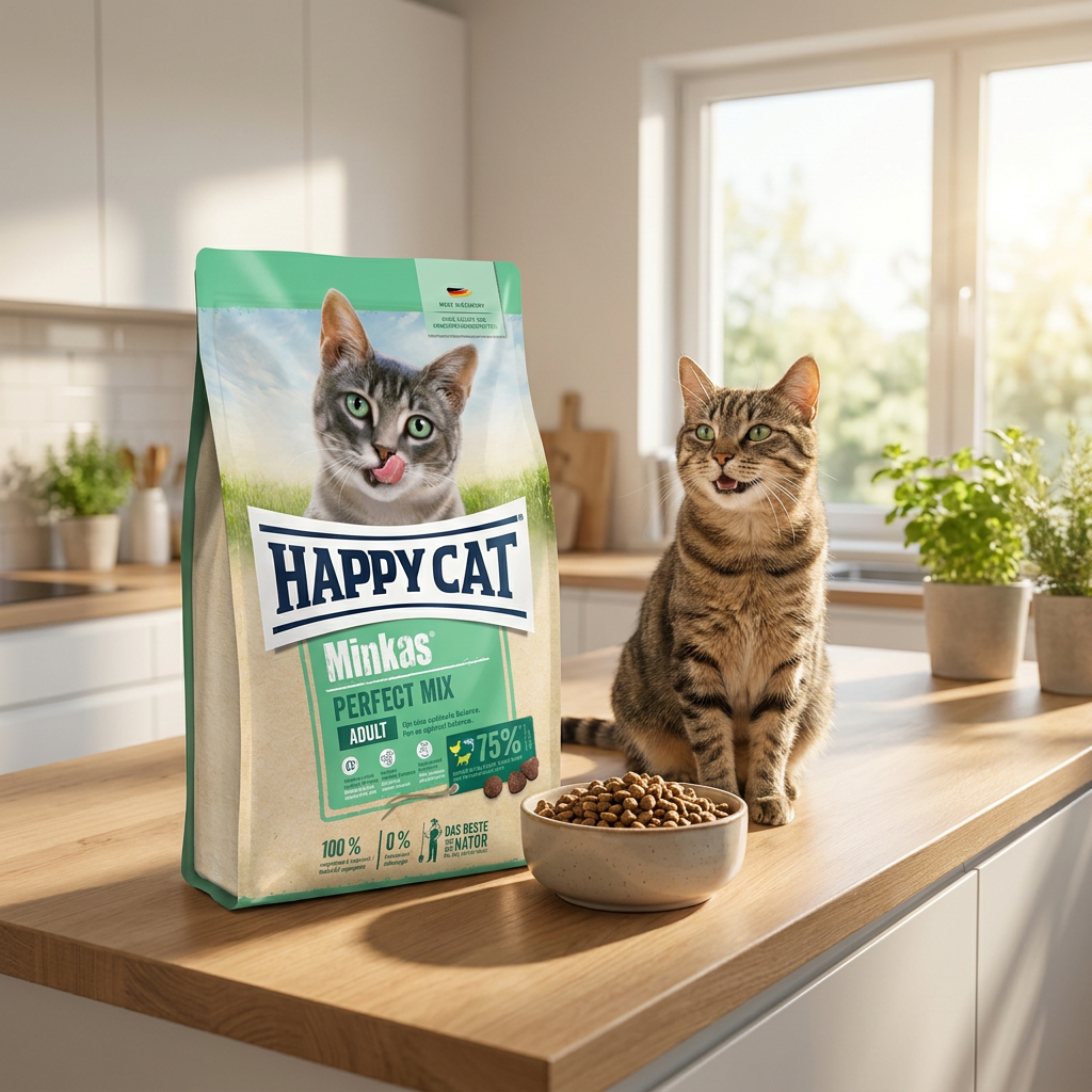 Happy Cat Minkas Perfect Mix sucha karma dla kota 4 kg – kurczak, ryba i jagnięcina