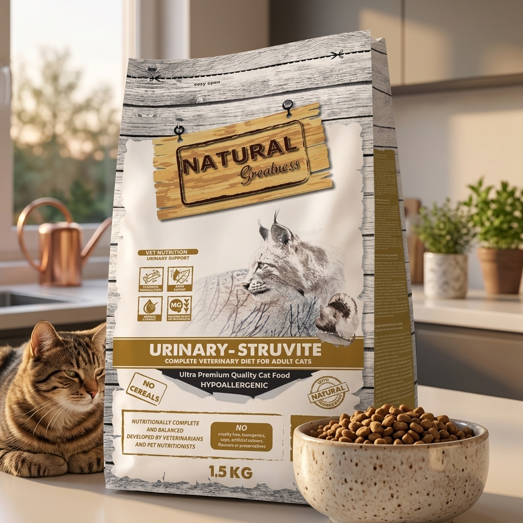 Natural Greatness Urinary Struvite karma weterynaryjna dla kota 1,5 kg – bezzbożowa