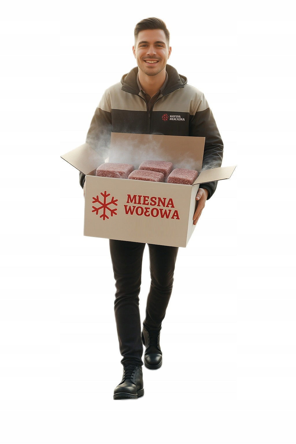 Mrożone mięso wołowe z kością dla psa BARF 10 kg (40 x 250 g) – bezzbożowe