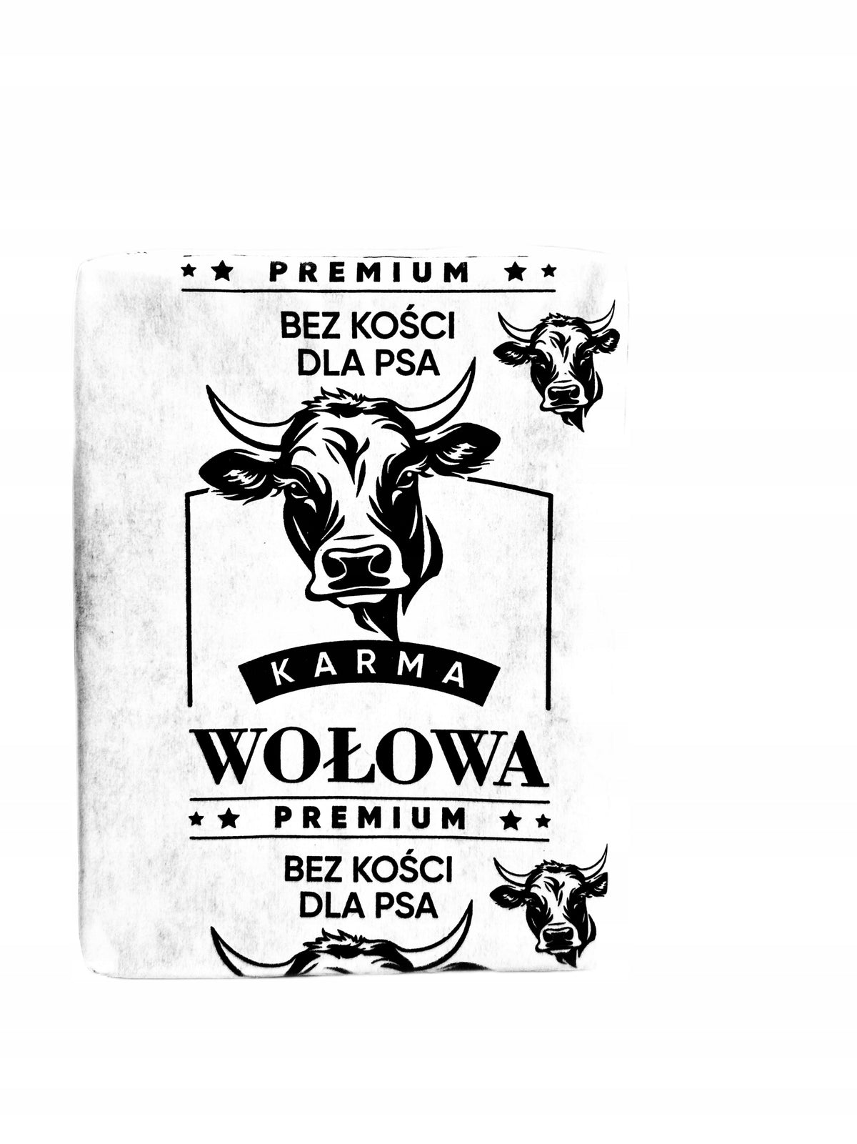 Mrożone mięso wołowe dla psa BARF 10 kg – 100% wołowina bez kości, 40 kostek po 250 g