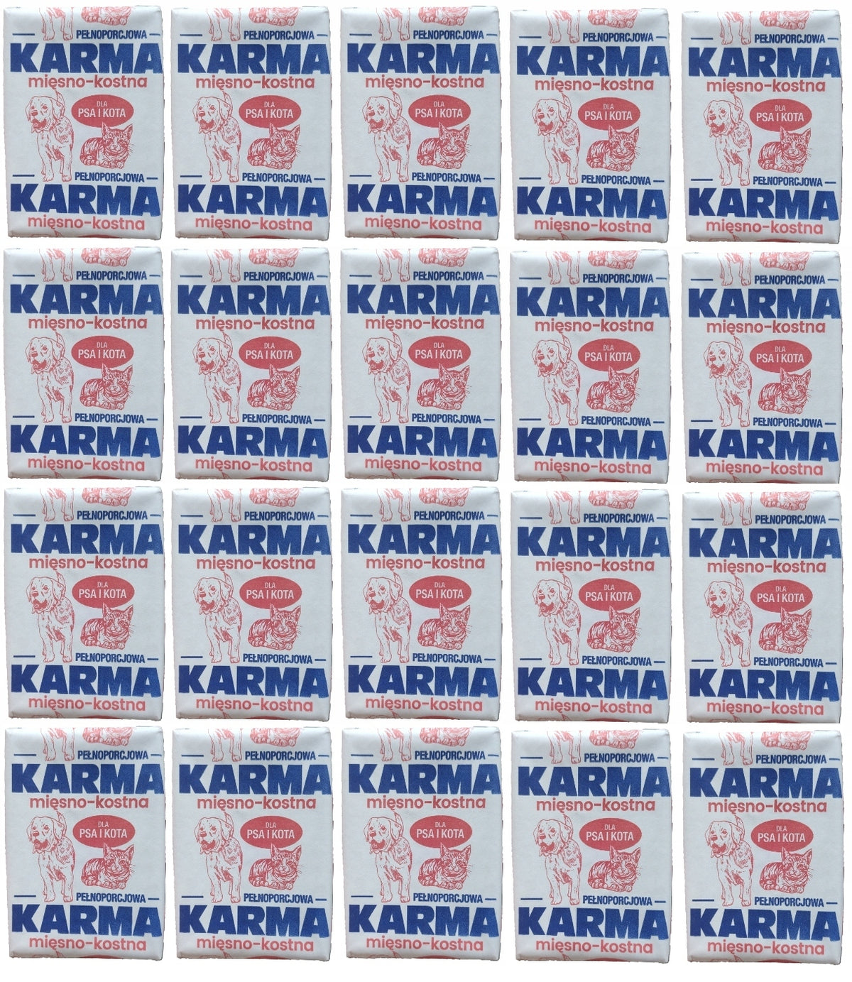 Mrożone mięso dla psa BARF z kurczaka 10 kg – kostki 250 g, 40 szt., karma surowa