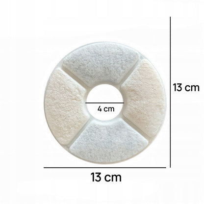 RETOO Filtr węglowy do fontanny dla kota i psa 10 szt. – 3-warstwowy, 13 x 13 cm, biały