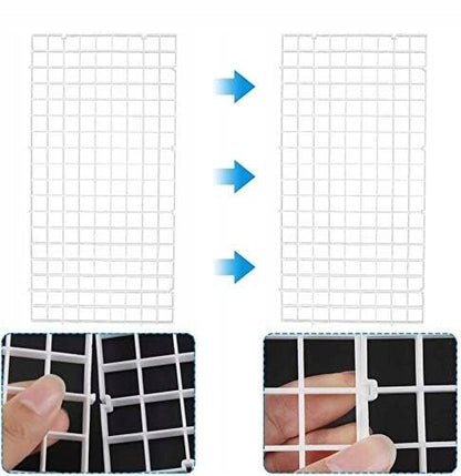 Przegroda do akwarium 30 x 15 cm, zestaw 10 kratek do oddzielania ryb – biała